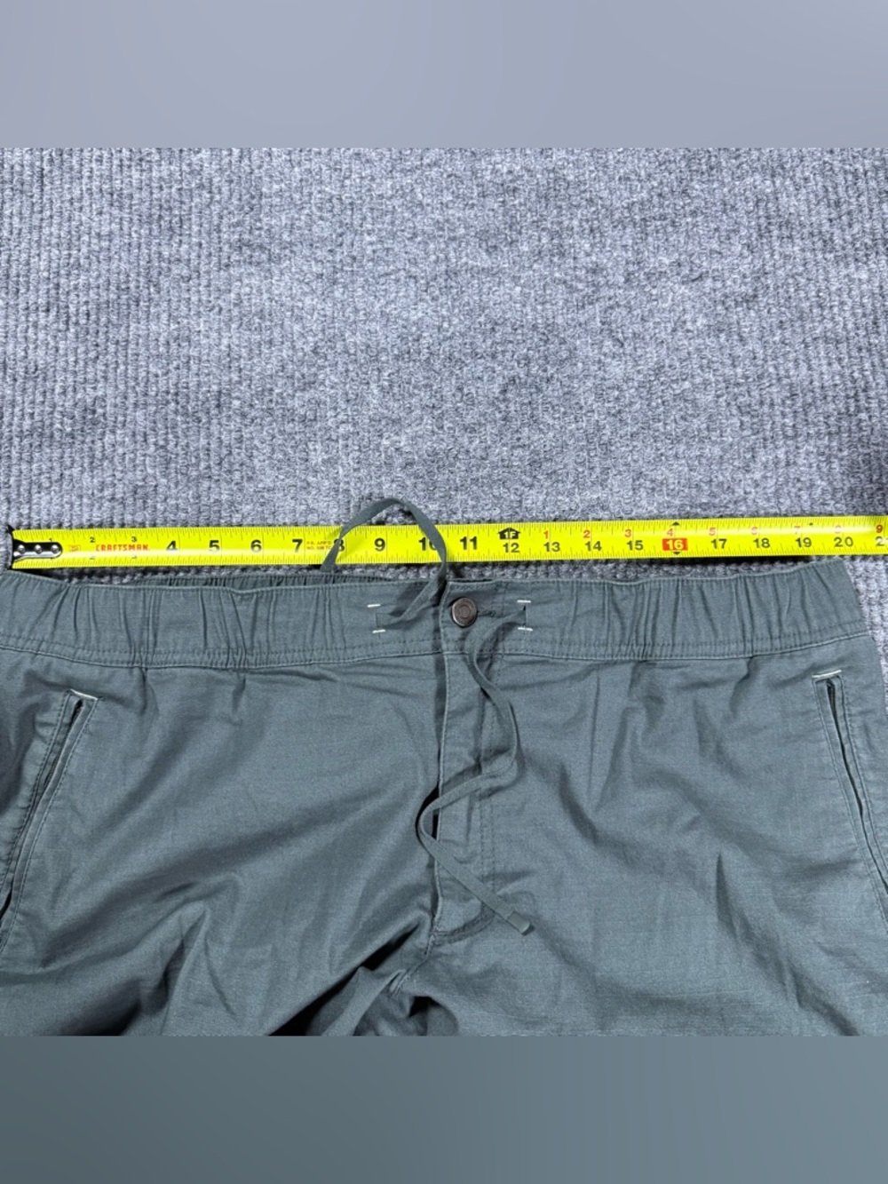LL Bean Explorer Ripstop Pants Comfort Waist Tapered Leg Green Size XL 28” - Picture 9 of 10